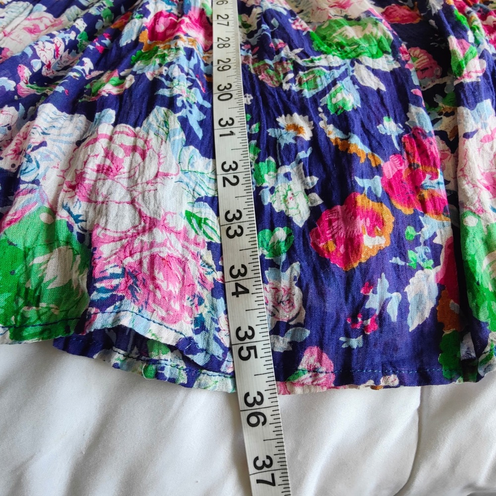 Vintage‎ 90s Patchouli Floral Maxi Skirt Boho Cotton Hippie Broomstick Pullon OS - Picture 8 of 8